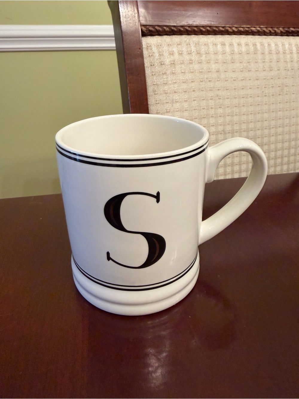Threshold White Ceramic Initial ‘S’ Mug
